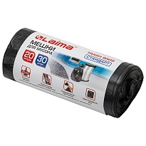 Мешки для мусора 20 л, черные, в рулоне 30 шт., ПНД, 8 мкм, 500х450 мм, LAIMA, 601376 в Усть-Каменогорске