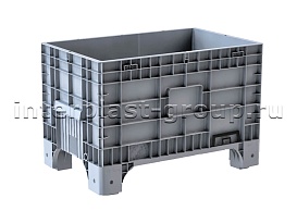 Контейнер iBox сплошной на ножках серый в Усть-Каменогорске