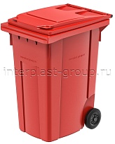 Мусорный контейнер 360 л красный 360 красный в Усть-Каменогорске