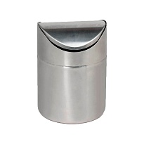 Урна для мусора 1,2 л настольная, с качающейся крышкой, нержавеющая сталь, матовая в Усть-Каменогорске