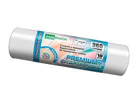 Мешки для мусора 360 л, белые, в рулоне 10 шт., ПВД 65 мкм, 1400х1000 мм, PREMIUM+, 3601015302 в Усть-Каменогорске