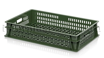 Ящик (лоток) для хлеба, овощей и фруктов перфорированный зеленый в Усть-Каменогорске Ящик (лоток) для хлеба, овощей и фруктов перфорированный зеленый в Усть-Каменогорске