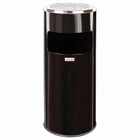 Урна с пепельницей 27 л, нержавеющая сталь, черная, LAIMA PROFESSIONAL в Усть-Каменогорске Урна с пепельницей 27 л, нержавеющая сталь, черная, LAIMA PROFESSIONAL в Усть-Каменогорске