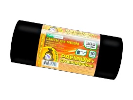 Мешки для мусора 300 л, черные, в рулоне 10 шт., ПВД 70 мкм, 1400х1000 мм, PREMIUM+, 30010160 в Усть-Каменогорске Мешки для мусора 300 л, черные, в рулоне 10 шт., ПВД 70 мкм, 1400х1000 мм, PREMIUM+, 30010160 в Усть-Каменогорске