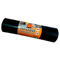 Мешки для мусора 360 л, черные, в рулоне 10 шт., ПВД 65 мкм, 1400х1100 мм, Концепция Быта Профи, 603736 в Усть-Каменогорске