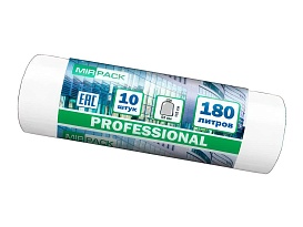 Мешки для мусора 180 л, прозрачные, в рулоне 10 шт., ПВД, 30 мкм, 1100х930 мм, PROFESSIONAL, 180104408 в Усть-Каменогорске Мешки для мусора 180 л, прозрачные, в рулоне 10 шт., ПВД, 30 мкм, 1100х930 мм, PROFESSIONAL, 180104408 в Усть-Каменогорске