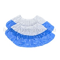 Бахилы бело-синие 1000 шт (500 пар), 48 мкм, двойная подошва, с одной резинкой, Эконом+ в Усть-Каменогорске Бахилы бело-синие 1000 шт (500 пар), 48 мкм, двойная подошва, с одной резинкой, Эконом+ в Усть-Каменогорске