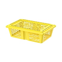 Ящик продуктовый универсальный желтый в Усть-Каменогорске Ящик продуктовый универсальный желтый в Усть-Каменогорске