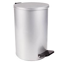Ведро для мусора с педалью, усиленное, Титан, 10 л, серое, оцинкованная сталь в Усть-Каменогорске