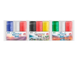 Мешки для мусора 30 л, ассорти, в рулоне 20 шт., ПНД, 9 мкм, 600х500 мм, GRIFON Триколор, 101-024 в Усть-Каменогорске