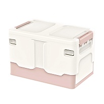 Ящик пластиковый складной белый, дно розовое, 370х240х240 мм в Усть-Каменогорске