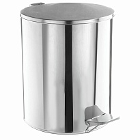 Ведро для мусора с педалью, усиленное, ТИТАН, 7 л, кольцо под мешок, нержавеющая сталь, хром в Усть-Каменогорске Ведро для мусора с педалью, усиленное, ТИТАН, 7 л, кольцо под мешок, нержавеющая сталь, хром в Усть-Каменогорске