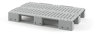 Поддон пластиковый перфорированный (усилен 2 трубами) с бортиками серый в Усть-Каменогорске