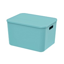 Ящик пластиковый вкладываемый бирюзовый 410х305х245 мм в Усть-Каменогорске