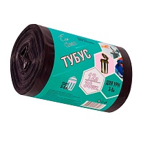Мешки для мусора 12 л, черные, в рулоне 30 шт., ПНД, 6 мкм, 550х320 мм, Концепция Быта Tubus, 604936 в Усть-Каменогорске