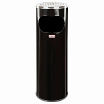 Урна с пепельницей 18 литров, нержавеющая сталь, черная, LAIMA PROFESSIONAL в Усть-Каменогорске