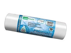 Мешки для мусора 300 л, белые, в рулоне 10 шт., ПВД 70 мкм, 1400х1000 мм, PREMIUM+, 300101602 в Усть-Каменогорске Мешки для мусора 300 л, белые, в рулоне 10 шт., ПВД 70 мкм, 1400х1000 мм, PREMIUM+, 300101602 в Усть-Каменогорске