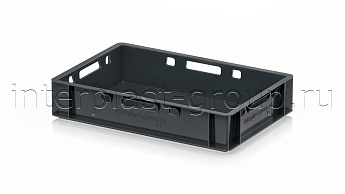 Ящик для мяса и колбасных изделий Е-1 темно-серый в Усть-Каменогорске Ящик для мяса и колбасных изделий Е-1 темно-серый в Усть-Каменогорске