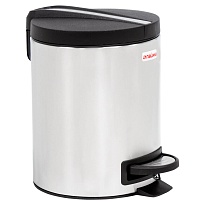 Ведро-контейнер для мусора (урна) с педалью LAIMA Modern, 5 л, матовое, нержавеющая сталь в Усть-Каменогорске